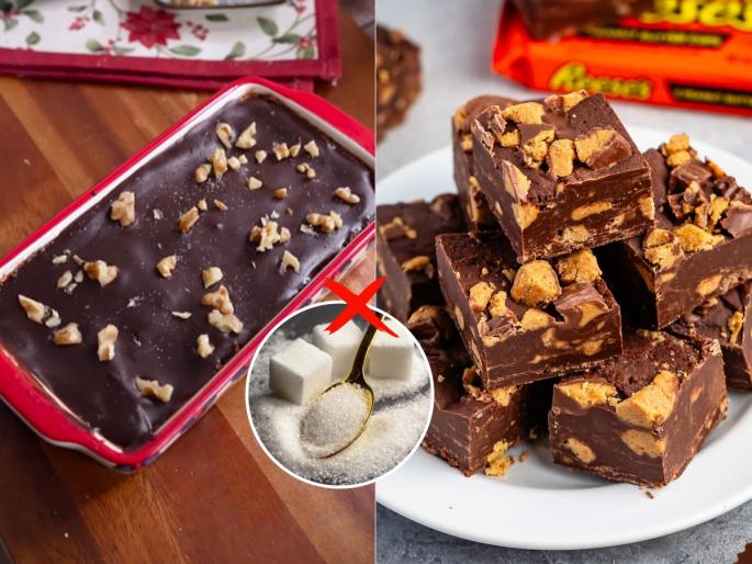 no sugar added chocolate fudge high protein chocolate fudge healthy chocolate fudge recipe NO SUGAR ADDED HIGH PROTEIN CHOCOLATE FUDGE | पावसाळ्यात लोणावळ्याला जाणं शक्य नाही, मग लोणावळा स्पेशल चॉकलेट फज घरीच करा मोजून १० मिनिटांत...