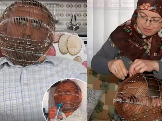 wife tied cage on husband mouth to get rid of cigarette addiction punishment gone viral | आयडियाची कल्पना! सिगारेटचं व्यसन सोडण्यासाठी लढवली शक्कल; डोकं केलं पिंजऱ्यात बंद