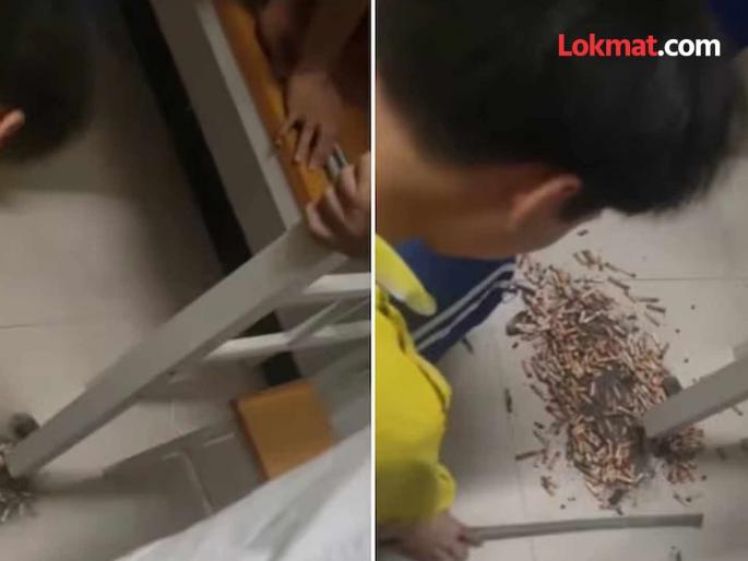 Boys hostel Cigarette filter video goes viral | VIDEO : तरूणाने होस्टेलमध्ये अशा ठिकाणी लपवले फिल्टर, ज्याचा कुणी विचारही केला नसेल! Boys hostel Cigarette filter video goes viral | VIDEO : तरूणाने होस्टेलमध्ये अशा ठिकाणी लपवले फिल्टर, ज्याचा कुणी विचारही केला नसेल!