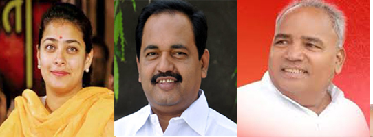 A massive challenge for the Congress-Shiv Sena-BJP | काँग्रेसच्या तार्इंना सेना-भाजपचं जोरदार आव्हान