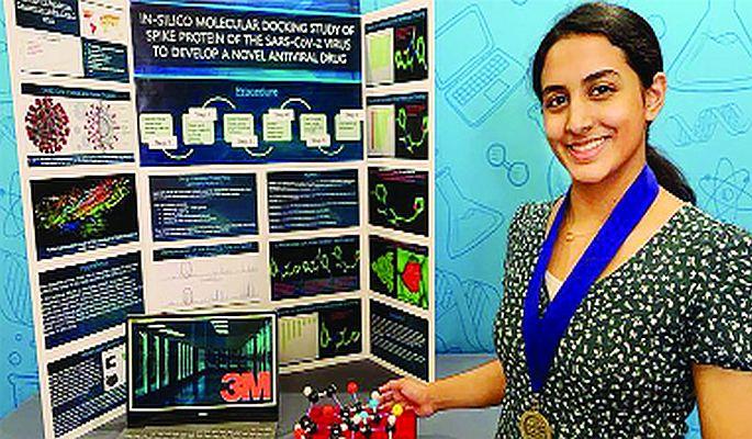 Indian-American student Developed a molecule that inhibits the corona virus | कोरोना विषाणूला प्रतिबंध करणारा मॉलिक्यूल विकसित, भारतीय-अमेरिकन विद्यार्थिनीची कमाल Indian-American student Developed a molecule that inhibits the corona virus | कोरोना विषाणूला प्रतिबंध करणारा मॉलिक्यूल विकसित, भारतीय-अमेरिकन विद्यार्थिनीची कमाल