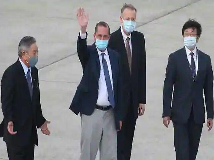 American minister alex azar leads highest level us delegation reaches taiwan | अमेरिकन मंत्र्यानं तब्बल 41 वर्षांनंतर तैवानमध्ये ठेवलं पाऊल, चीनचा तिळपापड American minister alex azar leads highest level us delegation reaches taiwan | अमेरिकन मंत्र्यानं तब्बल 41 वर्षांनंतर तैवानमध्ये ठेवलं पाऊल, चीनचा तिळपापड