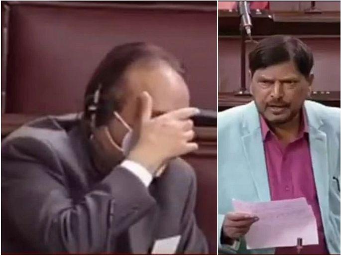 Ghulam Nabi Azad farewell If the congress doesnt bring you back then we are ready to do it said ramdas athawale | राज्यसभेतून गुलाम नबी 'आझाद'; आठवलेंनी वाचली कविता, मोदी- शाहंनाही हसू आवरलं नाही Ghulam Nabi Azad farewell If the congress doesnt bring you back then we are ready to do it said ramdas athawale | राज्यसभेतून गुलाम नबी 'आझाद'; आठवलेंनी वाचली कविता, मोदी- शाहंनाही हसू आवरलं नाही