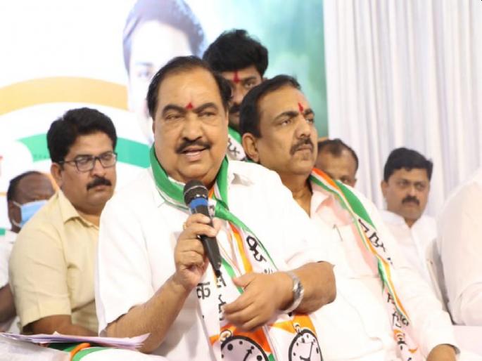 NCP Eknath Khadse warns BJP & Devendra Fadnavis in Presence of Jayant Patil | एकनाथ खडसेंचा भाजपाला इशारा; “माझा छळ करणं तुम्हाला महागात पडेल, जेवढं छळाल तेवढं...” NCP Eknath Khadse warns BJP & Devendra Fadnavis in Presence of Jayant Patil | एकनाथ खडसेंचा भाजपाला इशारा; “माझा छळ करणं तुम्हाला महागात पडेल, जेवढं छळाल तेवढं...”