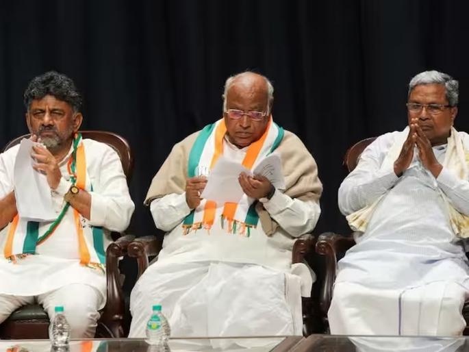 Karnataka embarrassment continues; The power sharing formula was decided, but D. K. Shivkumar stuck | कर्नाटकी पेच कायम; सत्तावाटपाचे सूत्र ठरले, पण डी. के. शिवकुमार अडून बसले! ठेवल्या 2 मोठ्या मागण्या Karnataka embarrassment continues; The power sharing formula was decided, but D. K. Shivkumar stuck | कर्नाटकी पेच कायम; सत्तावाटपाचे सूत्र ठरले, पण डी. के. शिवकुमार अडून बसले! ठेवल्या 2 मोठ्या मागण्या