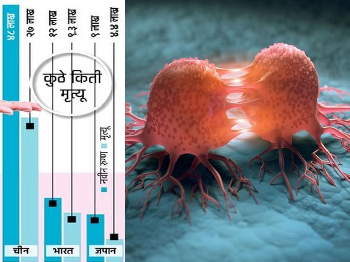 Cancer becomes serious threat to India, 9-3 lakh deaths | भारतासाठी कॅन्सर बनला गंभीर धोका, ९.३ लाख जणांचा मृत्यू; कॅन्सरने मृत्यू होण्यात आशियात दुसऱ्या क्रमांकावर