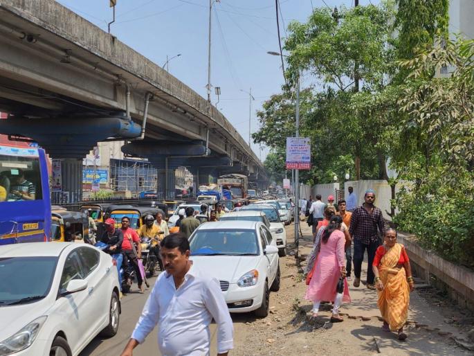 Bhiwandi Traffic Congestion Problem Serious Citizens are affected by the planning and zero governance of Municipal Corporation, Transport Department | भिवंडीत वाहतूक कोंडीची समस्या बिकट; मनपा, वाहतूक विभागाच्या नियोजन शून्य कारभाराचा नागरिकांना फटका Bhiwandi Traffic Congestion Problem Serious Citizens are affected by the planning and zero governance of Municipal Corporation, Transport Department | भिवंडीत वाहतूक कोंडीची समस्या बिकट; मनपा, वाहतूक विभागाच्या नियोजन शून्य कारभाराचा नागरिकांना फटका