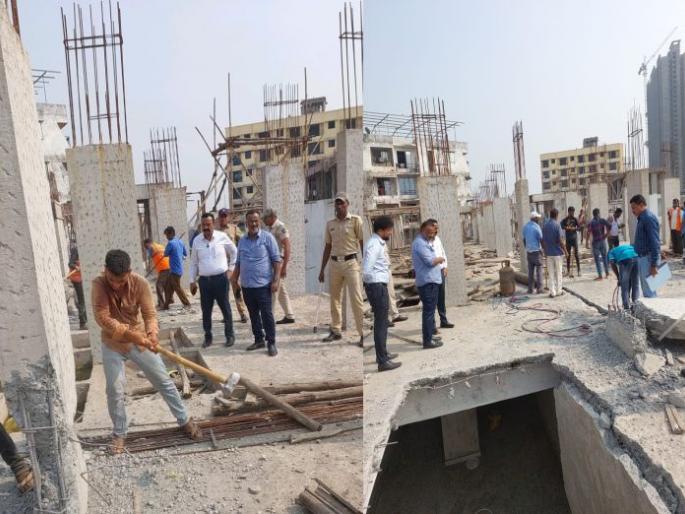 The municipality woke up after the tweet of Ahwada; Action on unauthorized constructions in Kalwa, Diva area | आव्हाडांच्या ट्विटनंतर पालिकेला आली जाग; कळवा, दिवा परिसरातील अनाधिकृत बांधकामांवर कारवाई The municipality woke up after the tweet of Ahwada; Action on unauthorized constructions in Kalwa, Diva area | आव्हाडांच्या ट्विटनंतर पालिकेला आली जाग; कळवा, दिवा परिसरातील अनाधिकृत बांधकामांवर कारवाई