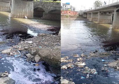 Dangerous Kamwari and Ulhas rivers in Bhiwandi have been polluted due to release of hazardous chemicals into the riverbed | धोकादायक! घातक रसायने नदीपात्रात सोडल्याने भिवंडीतील कामवारी व उल्हास नदी झाली प्रदूषित Dangerous Kamwari and Ulhas rivers in Bhiwandi have been polluted due to release of hazardous chemicals into the riverbed | धोकादायक! घातक रसायने नदीपात्रात सोडल्याने भिवंडीतील कामवारी व उल्हास नदी झाली प्रदूषित