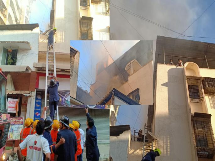15 people trapped in the building due to fire were rescued safely | आगीमुळे इमारतीत अडकलेल्या १५ जणांची सुखरूप सुटका