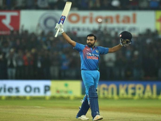 Rohit again superhit! Toss of 100 balls in 35 balls equaled the fastest century in Twenty20 history | रोहित पुन्हा सुपरहिट! 35 चेंडूत शतक फटकावत केली टी-20मधील वेगवान शतकाच्या विक्रमाशी बरोबरी