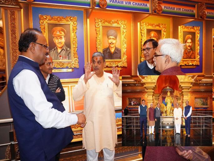 Visit of Sangh Sarkaryawah Hosbale to Koradi Temple | संघ सरकार्यवाह होसबळे यांची कोराडी मंदिराला भेट 