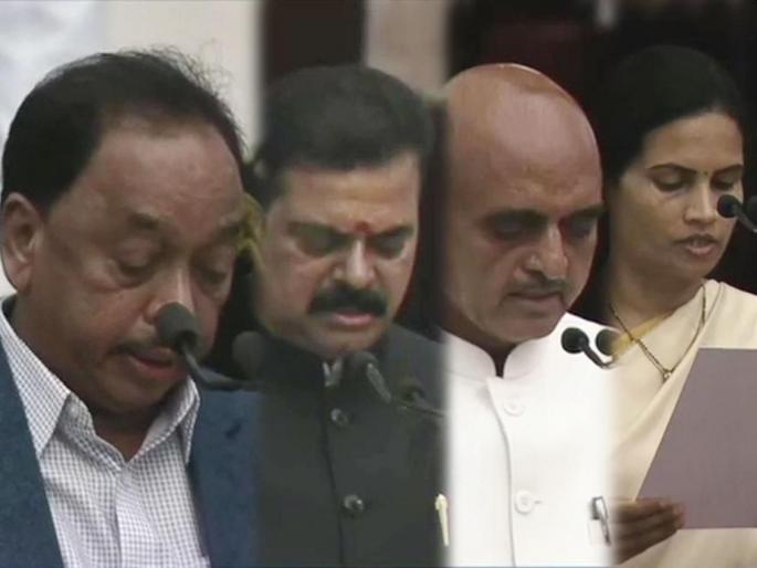 38 new faces in the Union Cabinet; Narayan Rane Cabinet Minister; Bhagwat Karad, Kapil Patil, Bharti Pawar Minister of State | Cabinet Reshuffle : केंद्रीय मंत्रिमंडळात 38 नवे चेहरे; नारायण राणे कॅबिनेट मंत्री; भागवत कराड, कपिल पाटील, भारती पवार राज्यमंत्री 38 new faces in the Union Cabinet; Narayan Rane Cabinet Minister; Bhagwat Karad, Kapil Patil, Bharti Pawar Minister of State | Cabinet Reshuffle : केंद्रीय मंत्रिमंडळात 38 नवे चेहरे; नारायण राणे कॅबिनेट मंत्री; भागवत कराड, कपिल पाटील, भारती पवार राज्यमंत्री