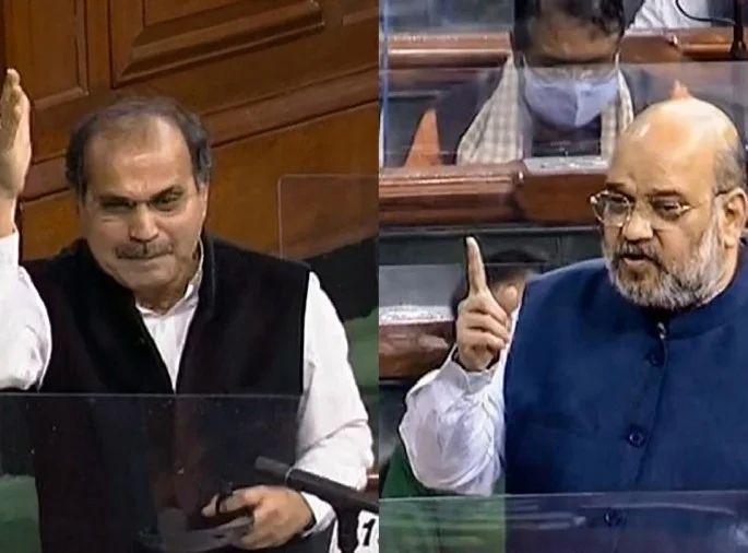 Amit shah attacks on adhir ranjan chowdhury with hen egg hen jibe in lok sabha | शाह आणि अधीर यांच्यात वार-पलटवार, 'मुर्गी-अंडा-मुर्गी' वक्तव्यावर लोकसभेत एकच हशा! Amit shah attacks on adhir ranjan chowdhury with hen egg hen jibe in lok sabha | शाह आणि अधीर यांच्यात वार-पलटवार, 'मुर्गी-अंडा-मुर्गी' वक्तव्यावर लोकसभेत एकच हशा!