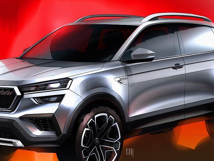Auto Skoda kushaq sketch revealed ahead of launch rivals of kia seltos and hyundai creta   | कंपनीनं लॉन्चपूर्वीच जारी केलं Skoda Kushaq चं स्केच, Hyundai Cretaला देणार टक्कर; जाणून घ्या खासियत