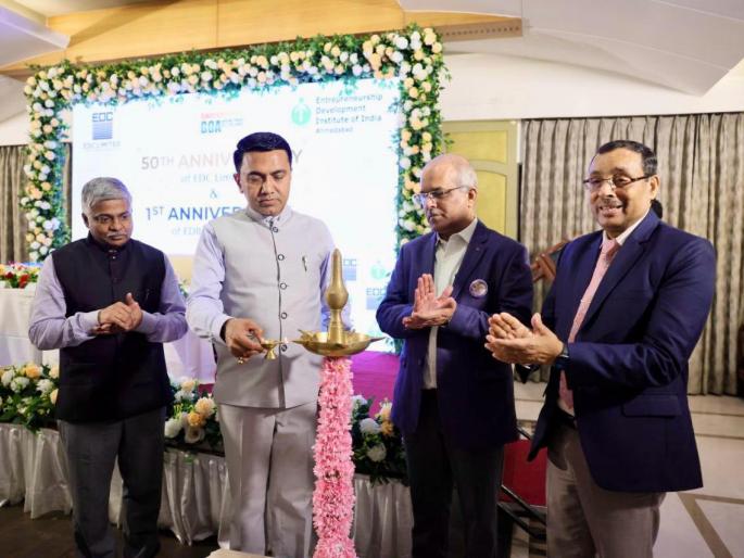 edc has given loans to 14 thousand industries information from cm pramod sawant | १४ हजार उद्योगांना ईडीसीने दिले कर्ज!; मुख्यमंत्री सावंत यांची माहिती edc has given loans to 14 thousand industries information from cm pramod sawant | १४ हजार उद्योगांना ईडीसीने दिले कर्ज!; मुख्यमंत्री सावंत यांची माहिती