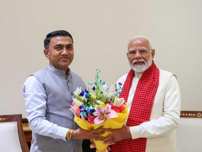 help to develop goa cm pramod sawant met pm narendra modi | 'विकसित गोवा' करण्यासाठी साहाय्य करा; मुख्यमंत्र्यांचे साकडे, पंतप्रधान नरेंद्र मोदींची घेतली भेट help to develop goa cm pramod sawant met pm narendra modi | 'विकसित गोवा' करण्यासाठी साहाय्य करा; मुख्यमंत्र्यांचे साकडे, पंतप्रधान नरेंद्र मोदींची घेतली भेट