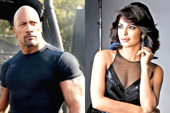 Desi Girl Priyanka Chopra gave Dwayne Johnson to Dhobi Pachad !! | देसी गर्ल प्रियंका चोपडाने ड्वेन जॉनसनला दिले धोबीपछाड!!