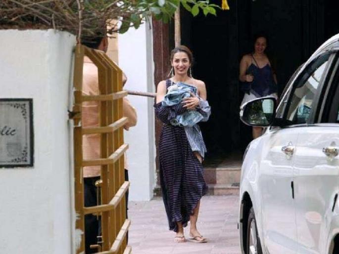 Aruba Khan looks out of the house, Malaika Arora! | ​अरबाज खानच्या घरातून बाहेर पडताना दिसली मलायका अरोरा!