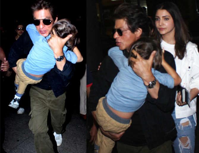 Pappa Shah Rukh Khan took a dhokali with Abhir, who is in deep sleep | गाढ झोपेत असलेल्या अबरामला घेऊन पप्पा शाहरूख खानने ठोकली धूम! Pappa Shah Rukh Khan took a dhokali with Abhir, who is in deep sleep | गाढ झोपेत असलेल्या अबरामला घेऊन पप्पा शाहरूख खानने ठोकली धूम!