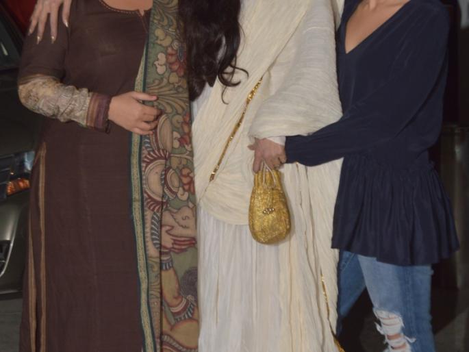 Rekhana, Vidya and Aliya appeared on Begum Jan's screening | बेगम जानच्या स्क्रिनिंगला दिसल्या रेखा, विद्या आणि आलिया