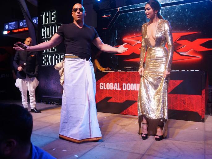 Deepika padukone made lungi | deepika padukone made vin diesel wear Lungi