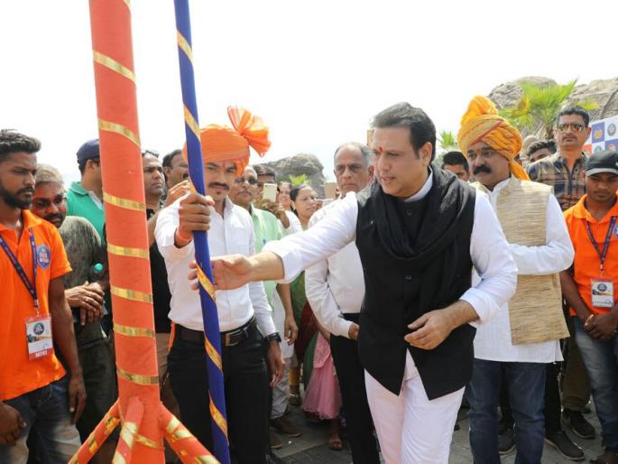Actor Govinda launches ND Artudio's grand 'Gudi' | अभिनेता गोविंदाने उभारली एन.डी.स्टुडीयोची भव्य 'गुढी'