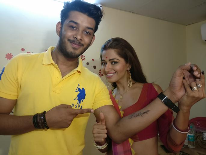 Riddima Tiwari's fanatical fan called her name! | रिध्दिमा तिवारीच्या कट्टर चाहत्याने तिचे नाव गोंदवून घेतले!