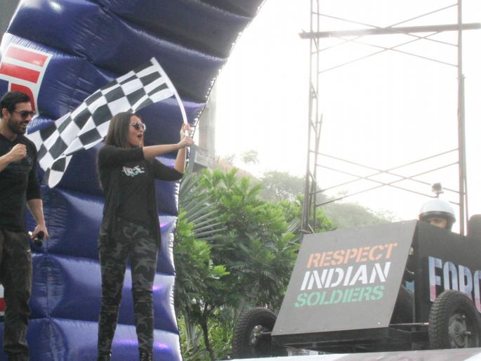 John Abraham & Sonakshi Sinha flag off the Redbull Soapbox race | John Abraham & Sonakshi Sinha flag off the Redbull Soapbox race