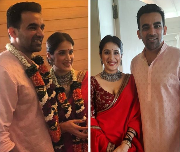 Sagarika Ghatge gets involved in marriage with Zaheer | झहीरसोबत विवाहबंधनात अडकली सागरिका घाटगे,समोर आले लग्नाचे नवीन PHOTO
