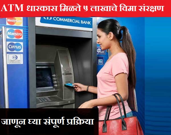 Good news: Do you know this? Each ATM holder gets 5 lakhs of insurance cover! | Good News : ​हे माहित आहे का? प्रत्येक एटीएमधारकास मिळते ५ लाखाचे विमा संरक्षण !