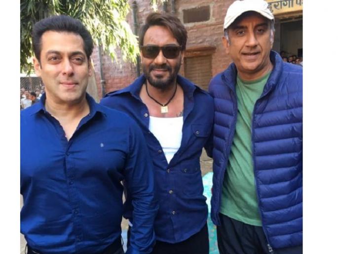 On the Set: Salman Khan finds Ajay Devgn's 'Badshaho' set on ...! | On the Set : सलमान खान पोहोचला अजय देवगनच्या ‘बादशाहो’च्या सेटवर...!