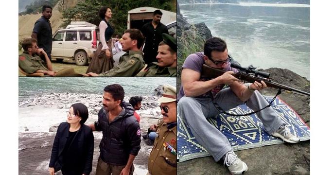 Rangoon Making of: In Arunachal Pradesh, freezing cold, shooting of 'Rangoon' ... | Rangoon Making of : गोठवणाऱ्या थंडीत अरूणाचल प्रदेशमध्ये अशी झाली ‘रंगून’ ची शूटींग...