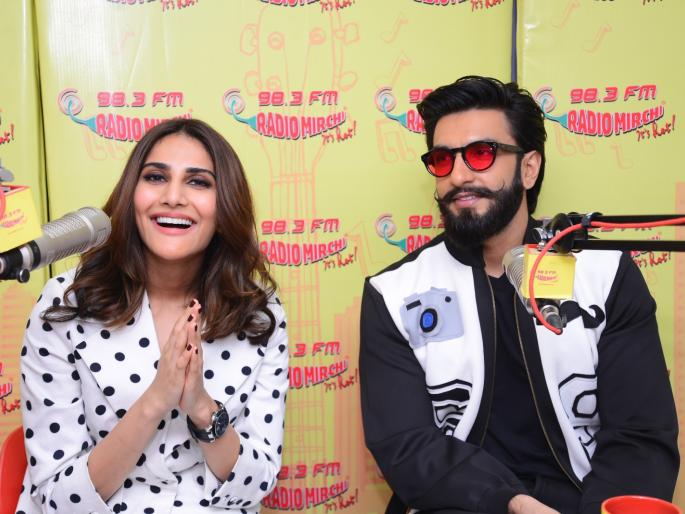Ranveer Singh and Vaani Kapoor at Radio Mirchi studio | Ranveer Singh and Vaani Kapoor at Radio Mirchi studio