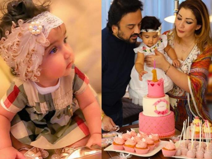 Adnan Sami celebrates her first birthday on Madinah, see photo! | अदनान सामीने मुलगी मदिनाचा पहिंला वाढदिवस केला साजरा, पाहा फोटो!