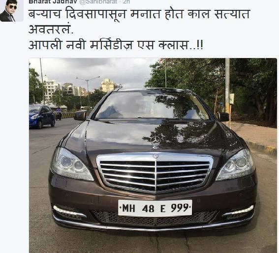 Aub! Bharat Jadhav takes 1.14 crore 'Mercedes' !! | ​अबब! भरत जाधवने घेतली १.१४ कोटीची ‘मर्सिडीज’ !!