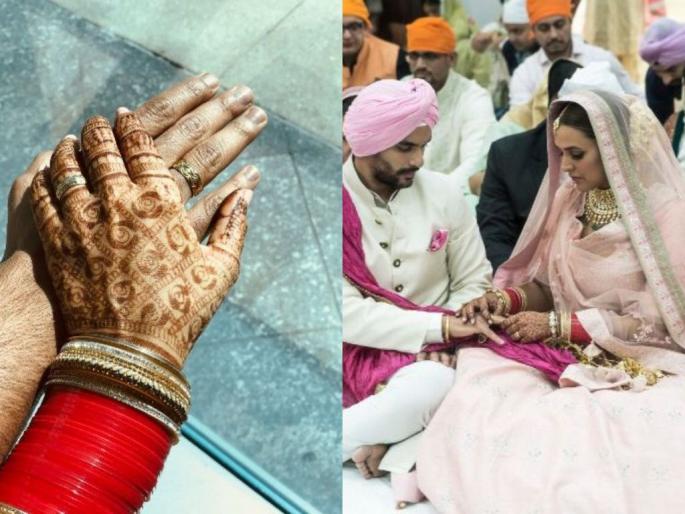 Neha is now painted with a whim of millions of precious stones, special and special talk, what is the matter? | नेहा धूपियाच्या लाखमोलाच्या लेंहग्यासोबत आता रंगते आहे या खास आणि विशेष गोष्टींची चर्चा,कोणती आहे ती गोष्ट?