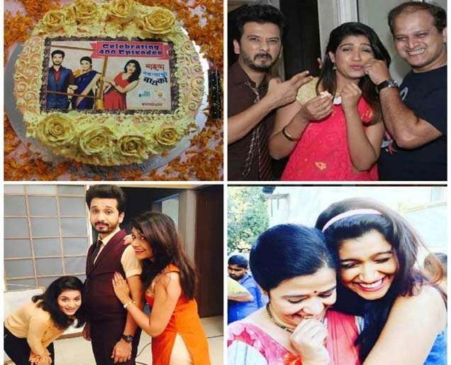 SEE PICS: 'My Wife's Wife' completes 400 episodes, estimated to be the artist at the time of celebration | SEE PICS:'माझ्या नवऱ्याची बायको'मालिकेने पूर्ण केले 400 एपिसोड्स,सेलिब्रेशनवेळी कलाकारांचा असा होता अंदाज
