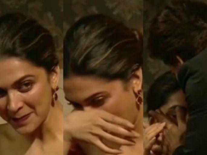 Video: What happened to Deepika Padukone in front of Shahrukh Khan? | video : असे काय झाले की, शाहरूख खानसमोर हुमसून हुमसून रडू लागली दीपिका पादुकोण? Video: What happened to Deepika Padukone in front of Shahrukh Khan? | video : असे काय झाले की, शाहरूख खानसमोर हुमसून हुमसून रडू लागली दीपिका पादुकोण?