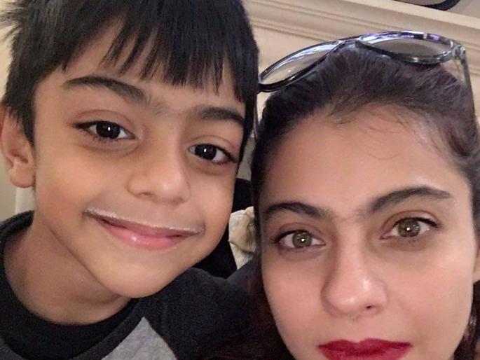 Kajol has made such a prediction for her beta day wish, see photos! | काजोलने आपल्या लाडक्या युगला अशा अंदाजात केले बर्थ डे विश, पहा फोटो!