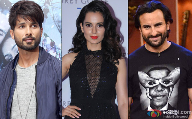 Kangna Ranauta Shahid Kapoor, Saif Ali Khan Problems | कंगनाला राणौतला झाली शाहिद कपूर, सैफ अली खानमुळे अडचण Kangna Ranauta Shahid Kapoor, Saif Ali Khan Problems | कंगनाला राणौतला झाली शाहिद कपूर, सैफ अली खानमुळे अडचण