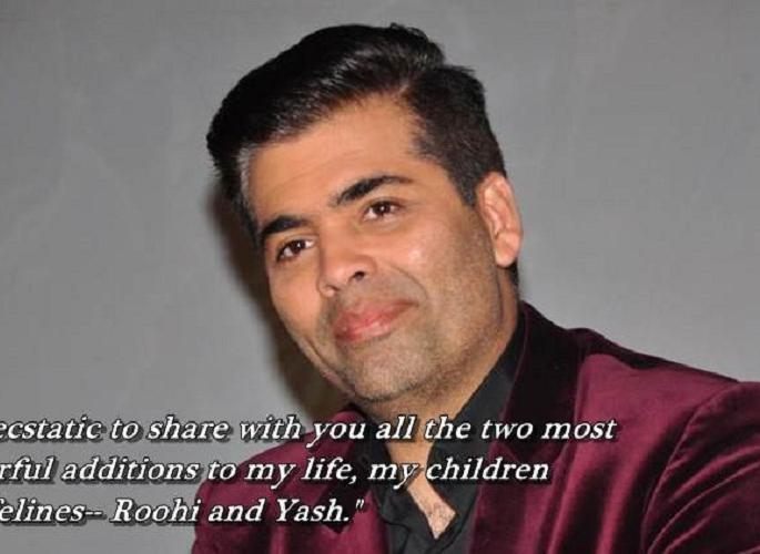 Karan Johar's twin boys 'Kunwarara' father ... | ​ करण जोहर झाला जुळ्या मुलांचा ‘कुंवारा’ बाप...