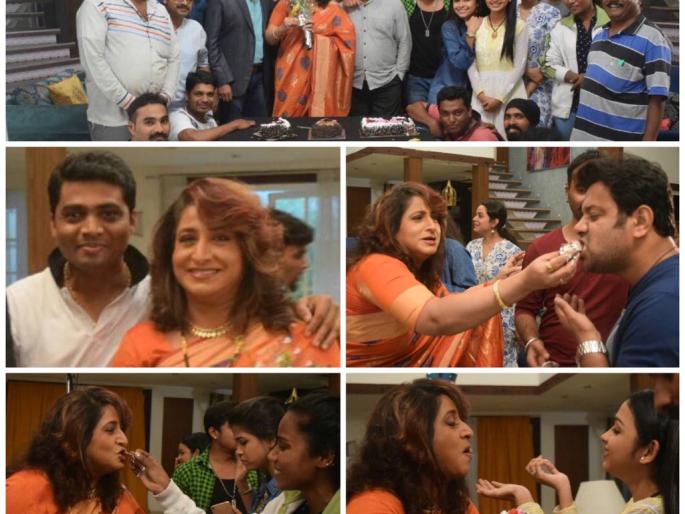 Kishori Ambienza received a special gift on the set of Kalswami series | कुलस्वामिनी मालिकेच्या सेटवर किशोरी आंबियेंना मिळाली खास भेट