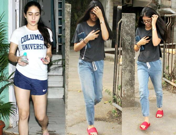 Sara Ali Khan and new novel Nanda happened to be such a spot, see photo! | सारा अली खान अन् नव्या नवेली नंदा अशा अंदाजात झाल्या स्पॉट, पाहा फोटो!