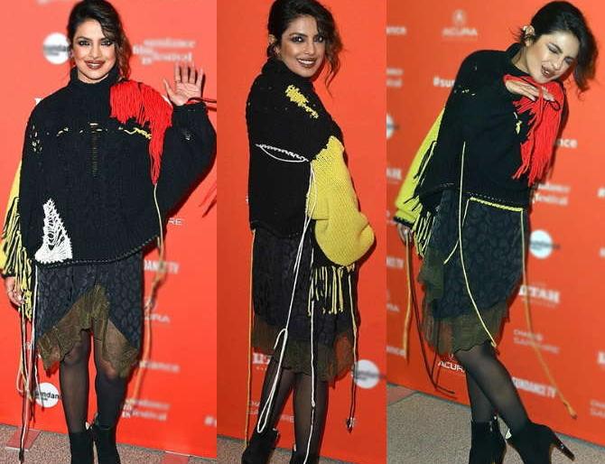 Priyanka Chopra, seen in pictures of such a beautiful look, looks beautiful! | सुंदर दिसण्याच्या नादात अशा विचित्र ड्रेसमध्ये बघावयास मिळाली प्रियंका चोपडा, पाहा फोटो!