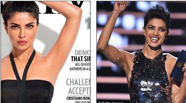 Magazine covers Priyanka's cover photo, Social media users are talking about - Photoshopped | मॅगेझिनवरील प्रियंकाच्या कव्हर फोटोवरून वाद, सोशल मीडिया यूजर्स बोलत आहेत- फोटोशॉप्ड Magazine covers Priyanka's cover photo, Social media users are talking about - Photoshopped | मॅगेझिनवरील प्रियंकाच्या कव्हर फोटोवरून वाद, सोशल मीडिया यूजर्स बोलत आहेत- फोटोशॉप्ड