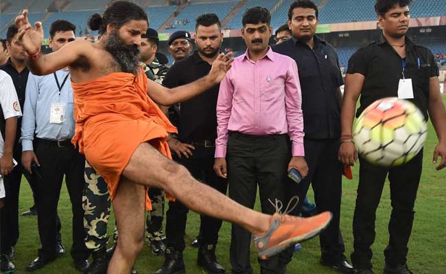 ... when Ramdev Baba plays football! | ...जेव्हा रामदेव बाबा फुटबॉल खेळतात ! ... when Ramdev Baba plays football! | ...जेव्हा रामदेव बाबा फुटबॉल खेळतात !