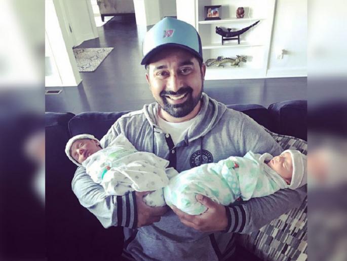Ranvijay Singh took Sunny Leone's matching children! You see also photo ... | रणविजय सिंघाने घेतली सनी लिओनीच्या जुळया मुलांची भेट! तुम्हीही पाहा फोटो...