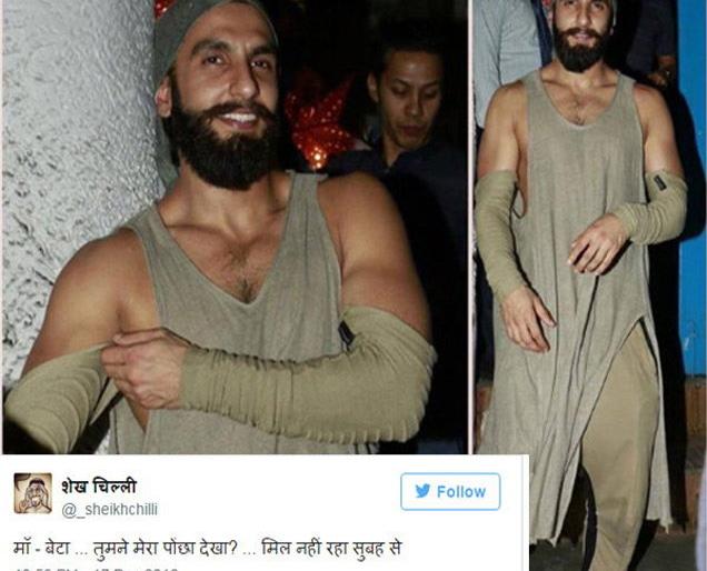 Comments like this Ranveer ki ... | ​ रणवीरच्या या ड्रेसला आल्या अशा कमेंट्स...