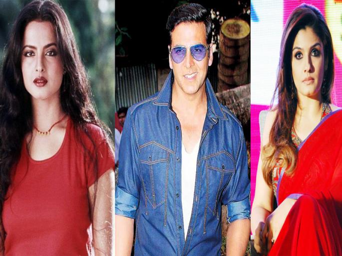 Ravi Tandon had caught Akshay Kumar with romance while doing romance; Then something happened! | रविना टंडनने अक्षयकुमारला रेखासोबत रोमान्स करताना पकडले होते रंगेहाथ; मग असे काहीसे घडले! Ravi Tandon had caught Akshay Kumar with romance while doing romance; Then something happened! | रविना टंडनने अक्षयकुमारला रेखासोबत रोमान्स करताना पकडले होते रंगेहाथ; मग असे काहीसे घडले!